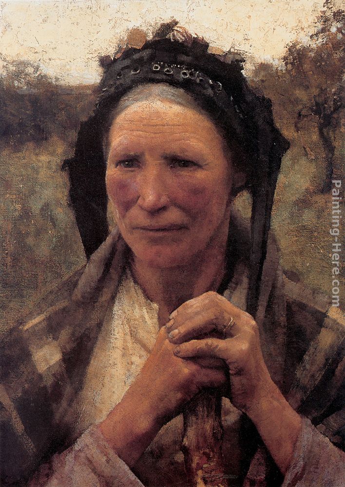 Head of a Peasant Woman painting - Sir George Clausen Head of a Peasant Woman art painting